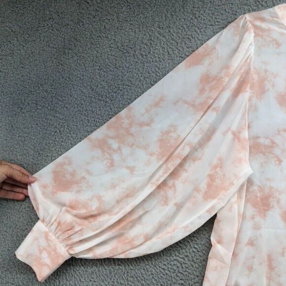 Allison Joy Solene Blouse Shirt Womens Large Pink Tie Dye size small - Picture 3 of 6
